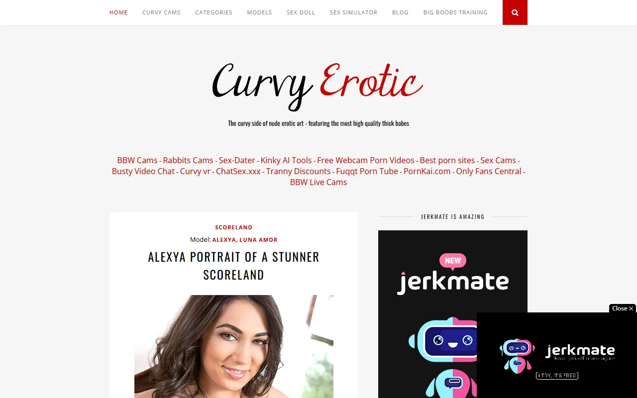 Screenshot of Curvyerotic