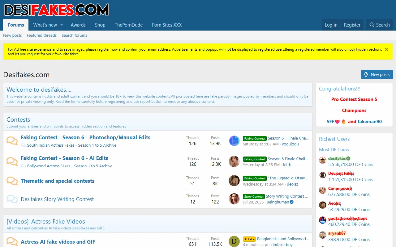 Screenshot: Desifakes Screenshot of Desifakes
