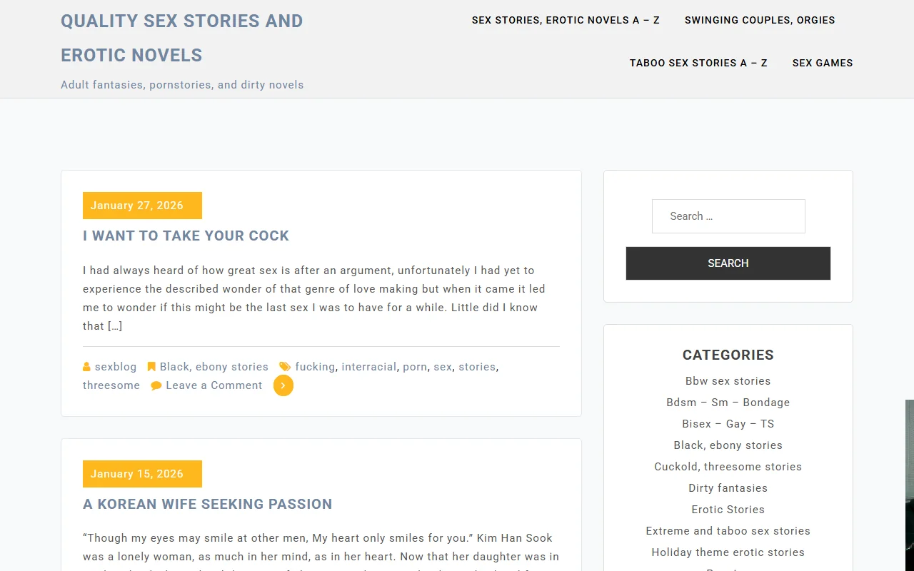 Screenshot: Sexualstories Screenshot of Sexualstories